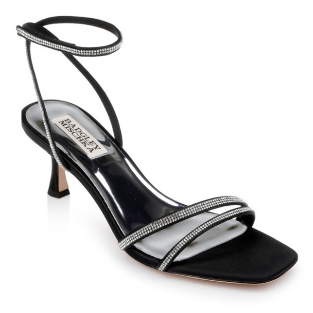 BADGLEY MISCHKA Ultra kitten heel Black sandals